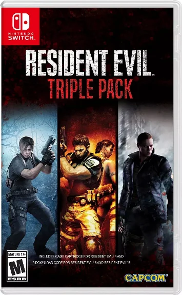 Resident Evil 4+5+6 Switch NSP ROMs + Updates-HelloRoms.com-Resident-Evil-Triple-Pack-switch-nsp-xci-rom-game-description-image